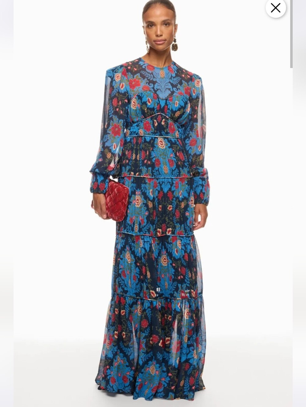 FARM RIO ARABESQUE FLORAL GOWN SIZE S MSRP $320